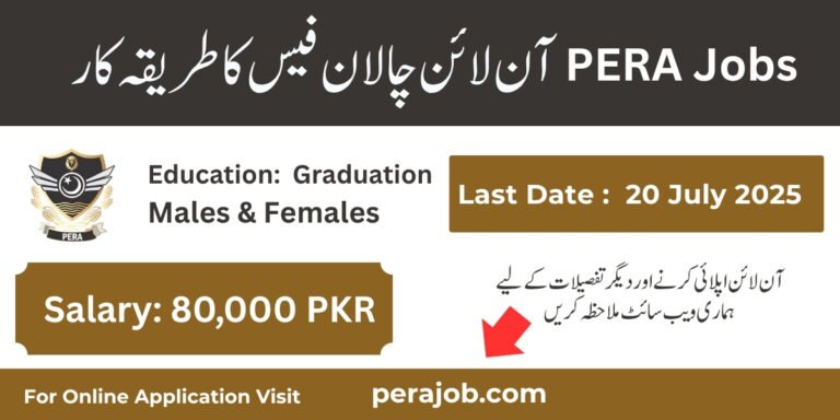 How to Pay Challan Fee Online for PERA Jobs