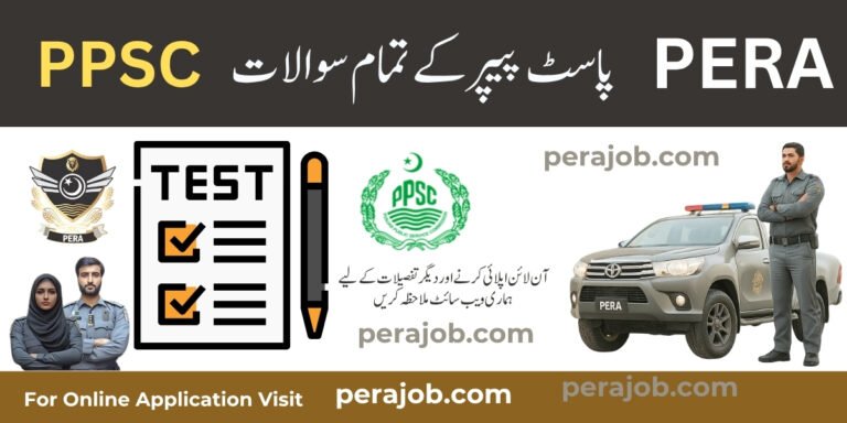 PPSC Past Paper for PERA Enforcement Officer