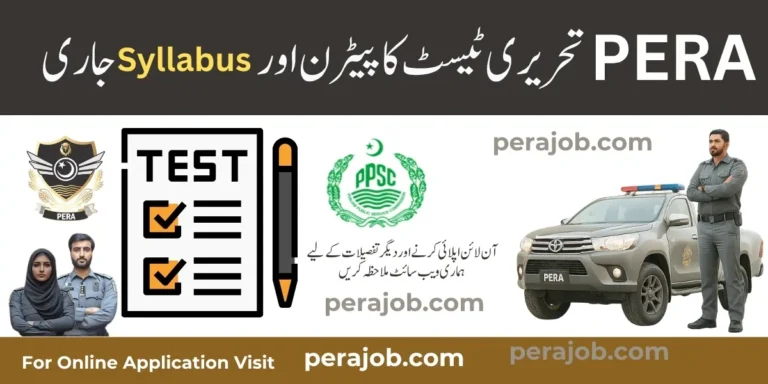 Written Test Syllabus for PERA Jobs 2025 EO and IO