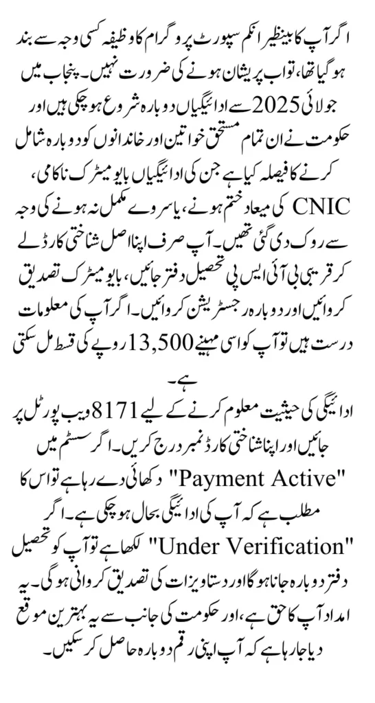 BISP 8171 in Urdu Guide 