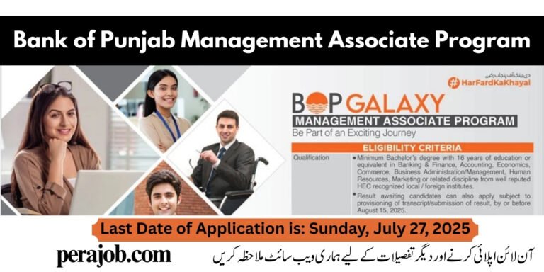 Bank of Punjab Management Associate Program