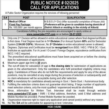 Medical Officer Jobs 2025 in Atomic Energy apply at careerjobs1737.com