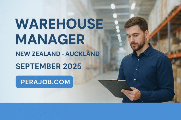 Warehouse Manager job opportunity in Auckland, New Zealand – September 2025