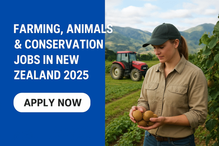 Farming, Animals & Conservation Jobs in New Zealand 2025
