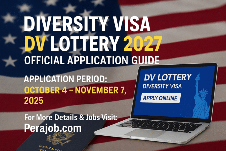 Diversity Visa DV Lottery 2027 online application and official registration guide